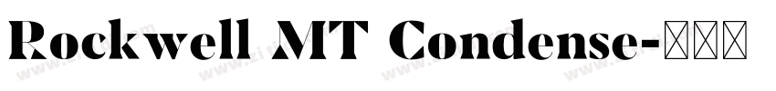 Rockwell MT Condense字体转换